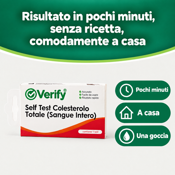 VERIFY® SELF TEST COLESTEROLO TOTALE – carosello informativo, slide 7 di 7