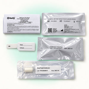 Verify® Self Test Marijuana THC – contenuto del kit e foglietto illustrativo